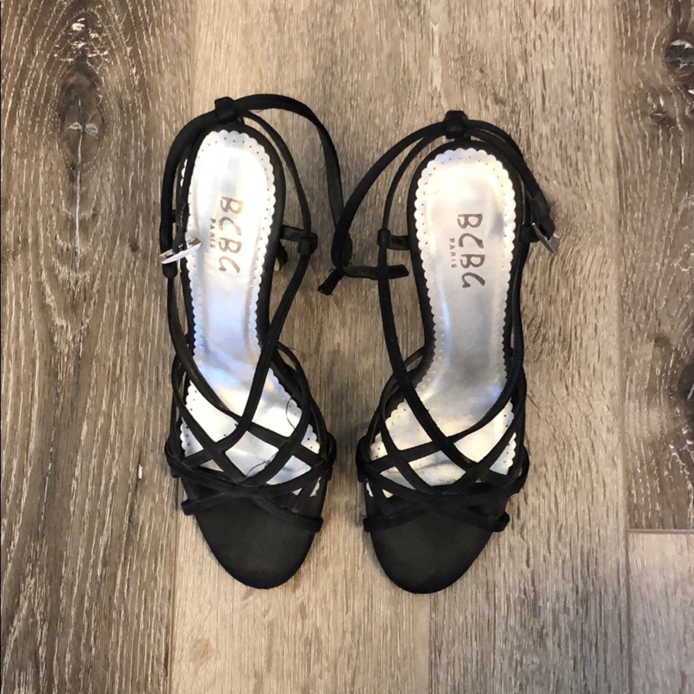BCBG Paris Strappy Heels Black 6